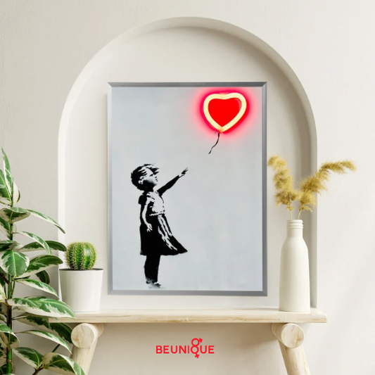Quadro led - Ballon Heart