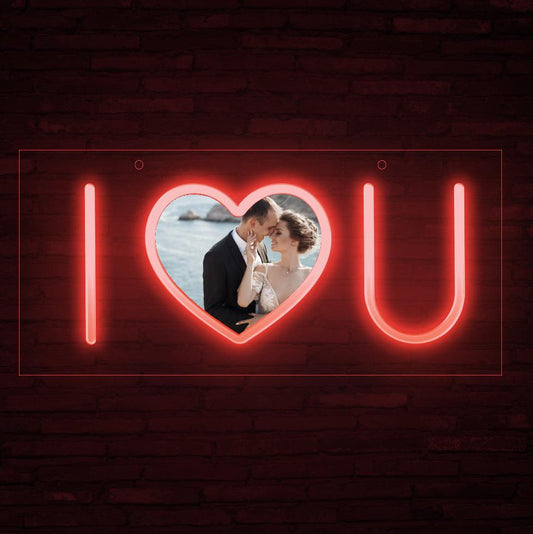 Cornice LED "I Love You" Personalizzabile con Foto